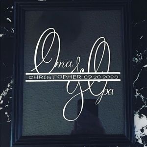 Vinyl Personalized prints on canvas/ card stock